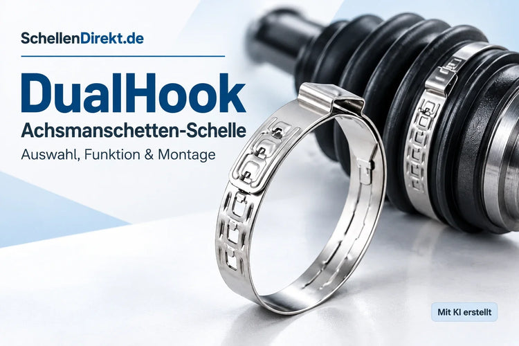 OETIKER DualHook 259 Achsmanschetten-Schelle aus Edelstahl mit 9 mm Bandbreite