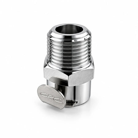 CPC LCD10006V tankseitige Benzin-Schnellkupplung aus verchromtem Messing mit 3/8″ NPT-Außengewinde und Entriegelung