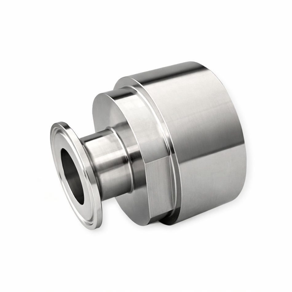 Clamp-Kupplung DIN 32676 mit IBC-Innengewinde S60x6 – Edelstahl 1.4404 – ohne Dichtung