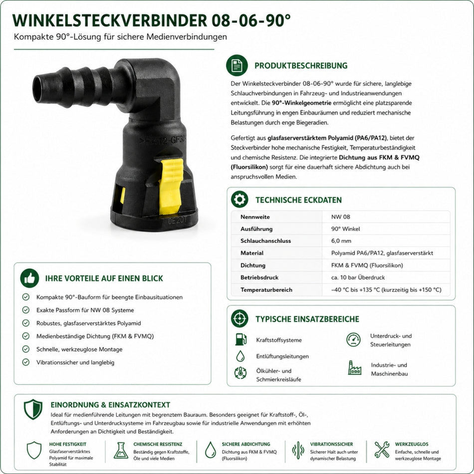 NORMAQUICK S Steckverbinder Winkelstück 08-06-90°