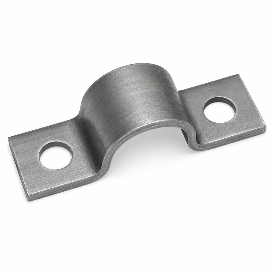 Schwere 1-teilige Rohrschelle aus Rohstahl blank S235 JR DIN1593