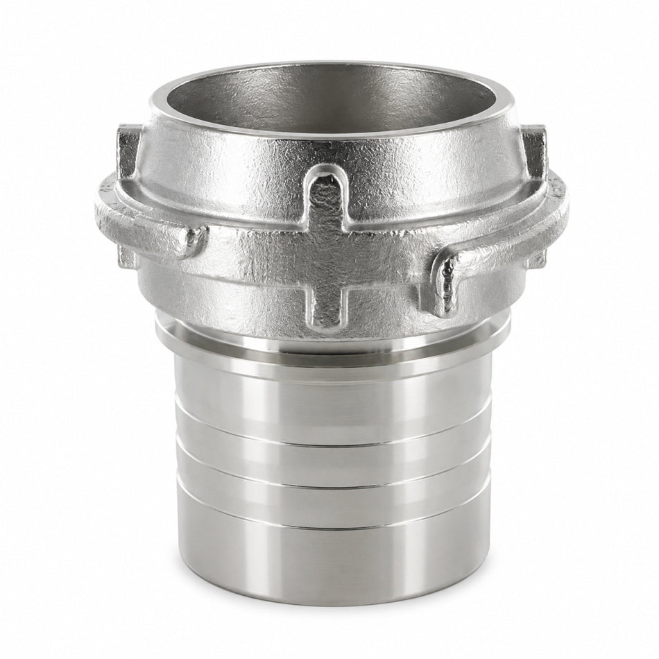 TW-Vaterkupplung Typ VK mit Rillenstutzen für Klemmschaleneinband Edelstahl 1.4408
