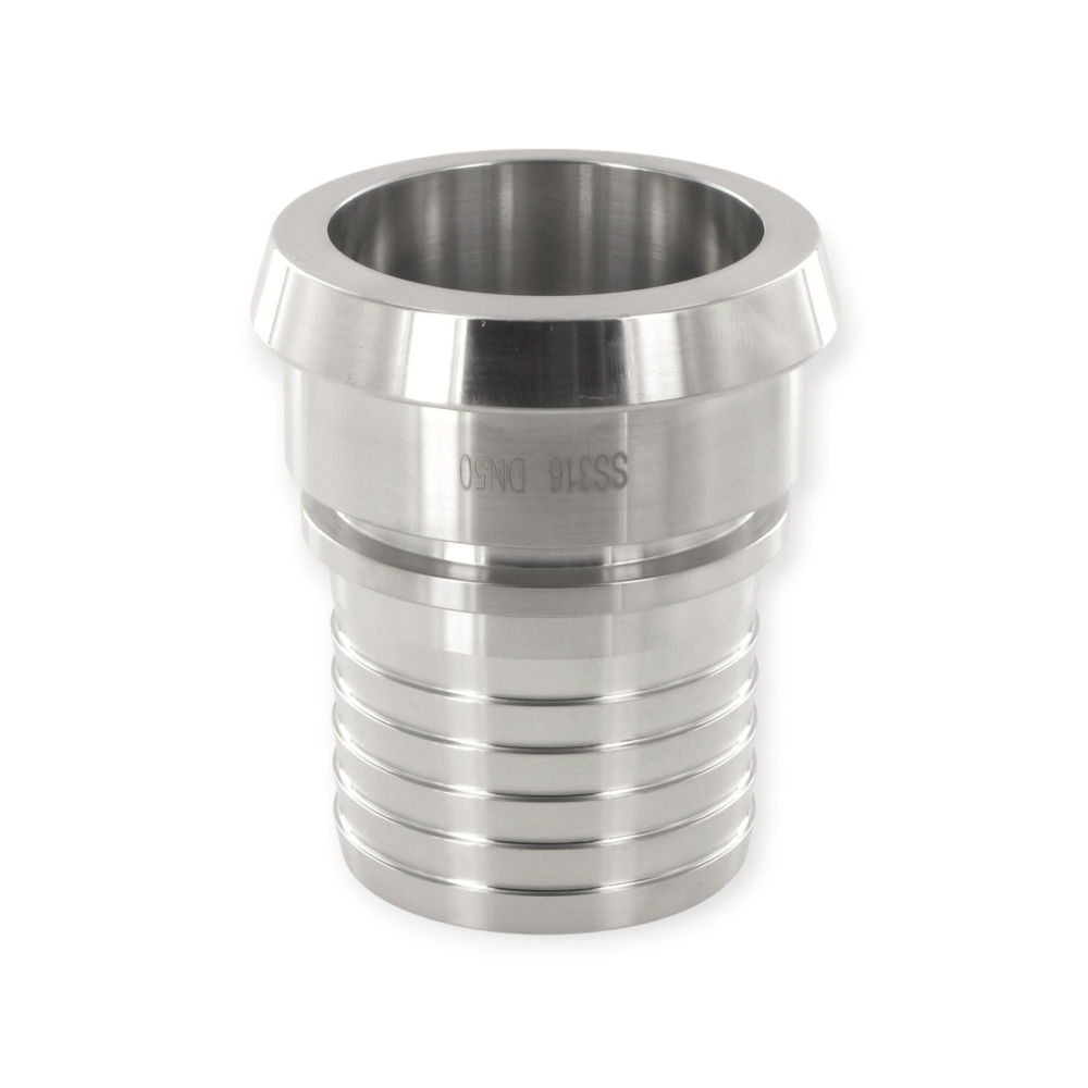 Bild 1 von Kegelstutzen mit Rillenstutzen und Sicherungsbund – DIN 11851 (ohne Überwurfmutter)  / (Größe) DN40 x 40 mm