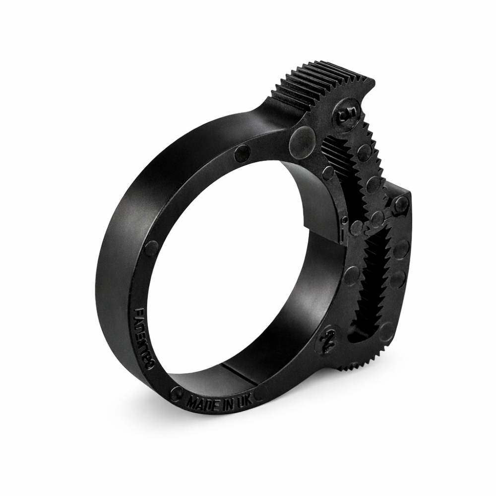 Bild 1 von Schlauchschelle Kunststoff, Herbie Clip | Schnapp-Schlauchschelle, Nylon (schwarz)  / (Spannbereich) 65,8 - 71,7 mm
