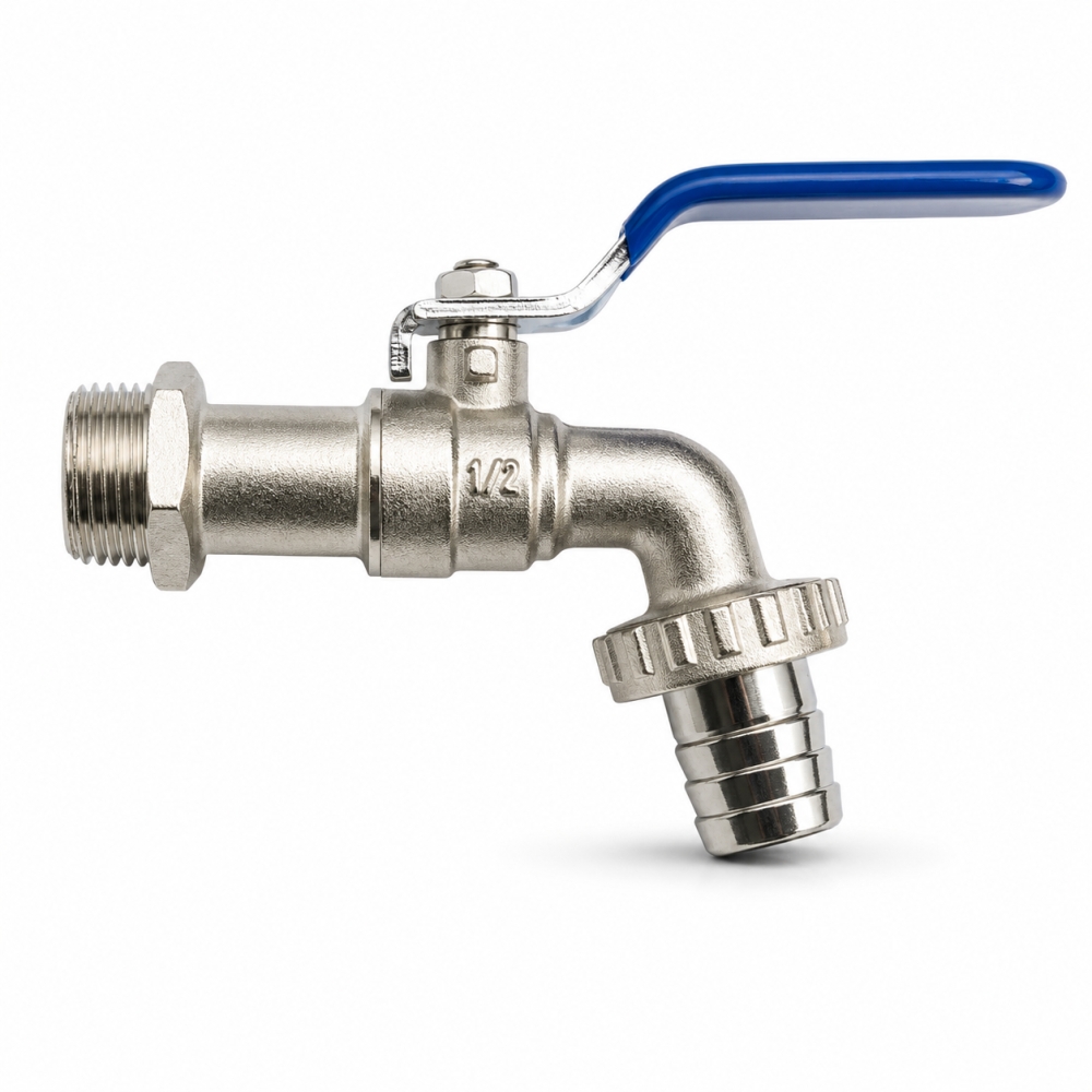 Bild 1 von Wasserhahn BSPT AG mit AG-Auslaufgewinde auf Schlauchstutzen – ½" bis 1"  / (Größe) 1
