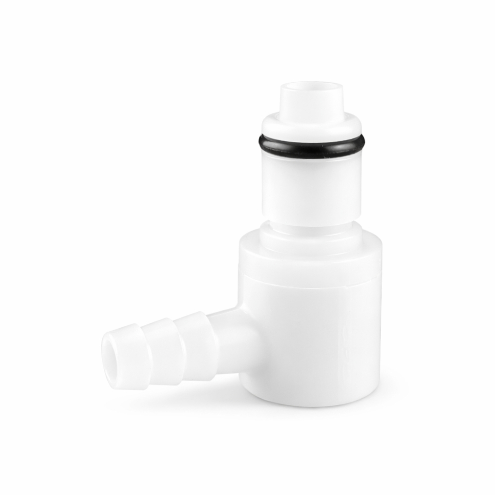 Bild 1 von Winkelstecker mit Absperrventil und Vitondichtung für Benzinschlauch 6-7 mm