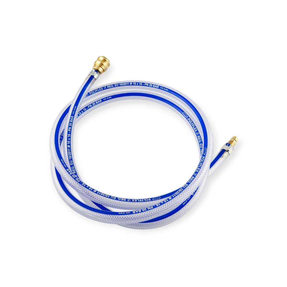 Bild 1 von Druckluftschlauch konfiktioniert mit Anschlüssen 6-13 mm DN7,2  / (Schlauchgröße: Innen x Aussen) 10 x 16 mm / (Länge) 20,00 m