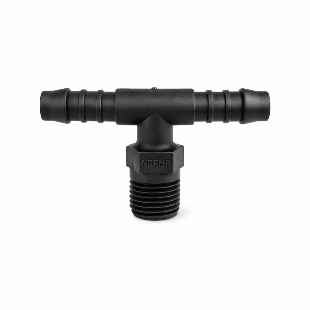 Bild 1 von Einschraubstutzen T-Stück NORMA Schlauchverbinder  / (Schlauchanschluss x Gewinde) 6mm / R 1/8