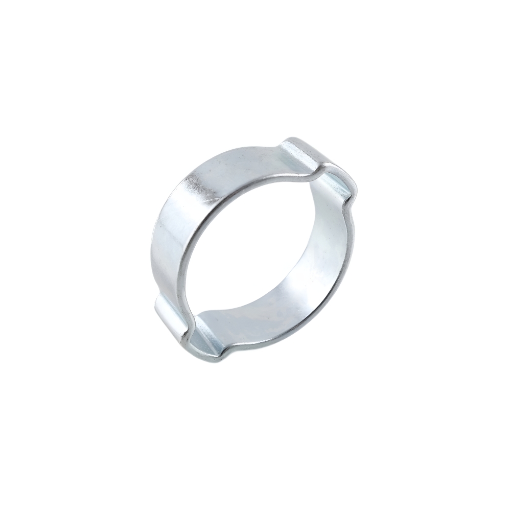 Bild 1 von 2-Ohr Klemmen Zweiohrschellen Schlauchklemme Stahl verzinkt  / (Spannbereich) 31,0-34,0 mm