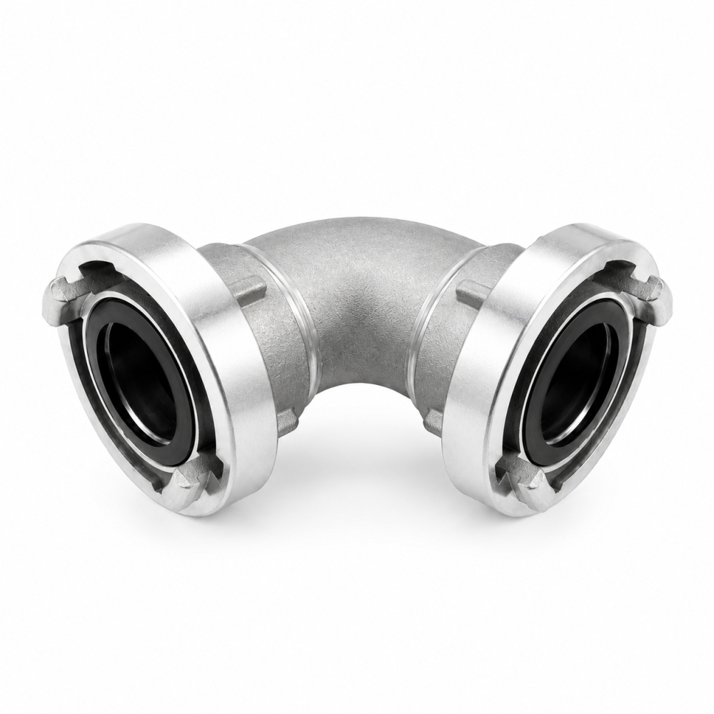 Bild 1 von Rohrbogen 90° Alu mit Storzkupplungen in 2" 3" 4"  / (Größe) 4