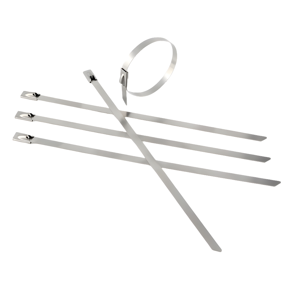 Bild 1 von Edelstahl Kabelbinder Baby-Band Metall-Kabelbinder, V4A  / (Breite x Länge) 8,0 x 680,0 mm