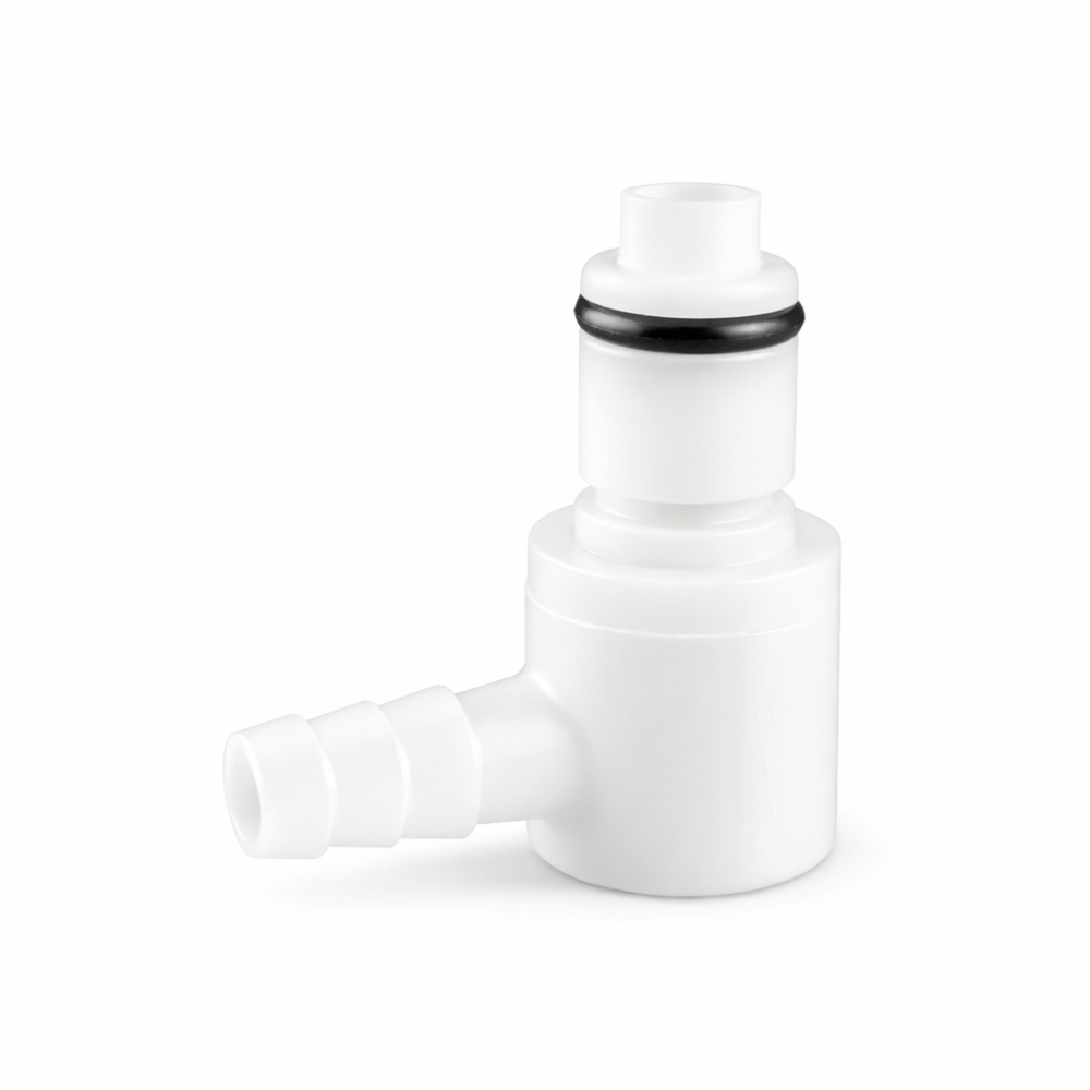 Bild 1 von Winkelstecker mit Absperrventil und Vitondichtung für Benzinschlauch 8-10 mm