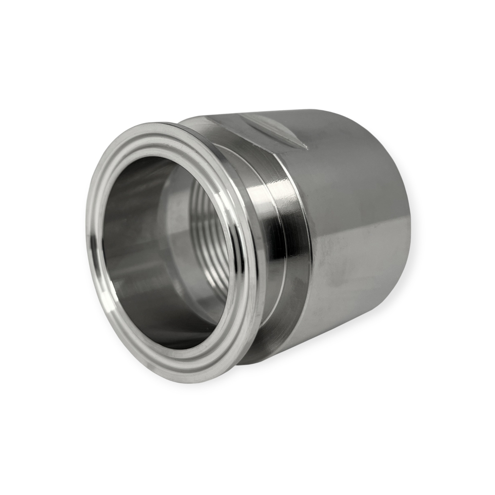 Bild 1 von Clamp-Kupplung DIN 32676 auf BSPP-Innengewinde – Edelstahl 1.4404  / (Scheibe x Gewinde) 50,5 mm x 1 1/2