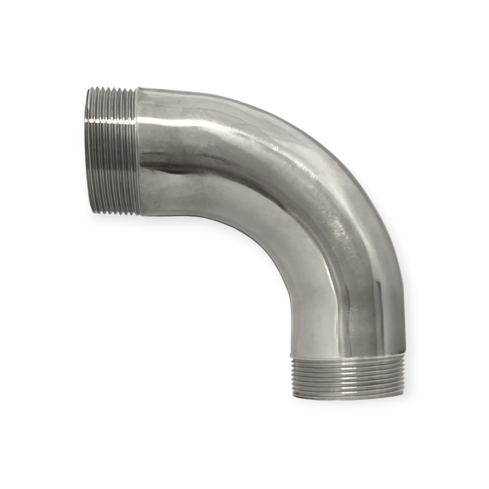 Bild 1 von 90° Bogen AG/AG BSPP flachdichtend – Edelstahl 316 – Außengewinde beidseitig  / (Gewinde-Größe) 1 1/2