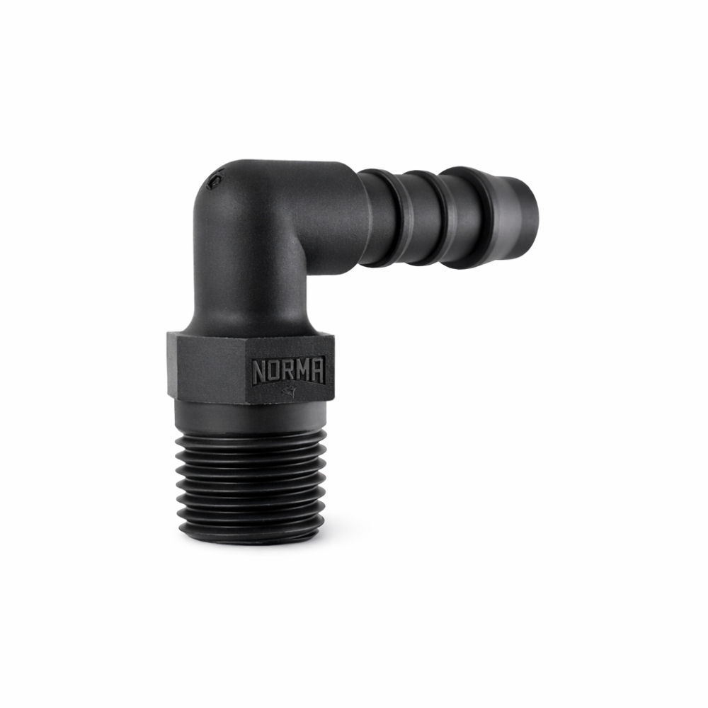 Bild 1 von Einschraubstutzen Winkel-Stück NORMA Schlauchverbinder WES  / (Schlauchanschluss x Gewinde) 3mm / M5