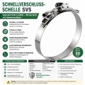 Bild 2 von Schnell-Spannschelle Edelstahl mit Hebel 30mm breit  / (Durchmesser (innen)) 255 mm