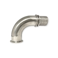 Clamp-Kupplung DIN 32676 – 90° Rillenstutzen mit Sicherungsbund – Edelstahl 1.4404 (1 Stück)