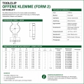 Bild 2 von Offene Federstahlklammer Tool Clip, schwarz beschichtet
