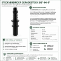 Bild 2 von NORMAQUICK S Steckverbinder Geradestück 3/8"-06-0°