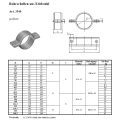 Bild 2 von Zweiteilige Edelstahl Rohrschelle Typ 3540 V2A profiliert  / (Klemmbereich) 100 - 104 mm
