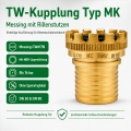 Bild 2 von TW-Kupplung Typ MK Messing mit Rillenstutzen