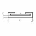 Bild 2 von C-Profil Gummierung aus EPDM für Schellen  / (Bandbreite) 15 mm