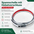 Bild 2 von Spannschelle mit Hebelverschluss und Dichtung rot  / (Durchmesser (innen)) 600 mm