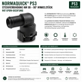 Bild 2 von NORMAQUICK PS3 Steckverbinder NW 8-90° EPDM