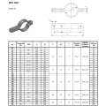 Bild 4 von Zweiteilige Rohrschelle verzinkt nach DIN 3567 Form B  / (Klemmbereich) 212 - 220 mm