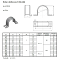 Bild 2 von Rohrschelle zweilaschig Edelstahl V2A Typ 3530 profiliert  / (Durchmesser (innen)) 25 mm