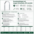 Bild 2 von Rundstahlbügel mit langen Schenkeln, W3 verzinkt  / (Lichteweite) 530 mm