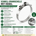 Bild 2 von Schnell-Spannschelle Edelstahl mit Hebel 20mm breit