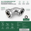 Bild 3 von Alu Rohrbogen 90° mit Festkupplung & drehbarer Storzkupplung | Profi-Ausführung 2" 3" 4