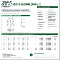 Bild 2 von Geschlossene Federstahlklammer schwarz beschichtet Tool Clip  / (Spannbereich) 13 - 15 mm