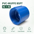 Bild 2 von PVC-Muffe blau BSPT IG x IG – 10 bar